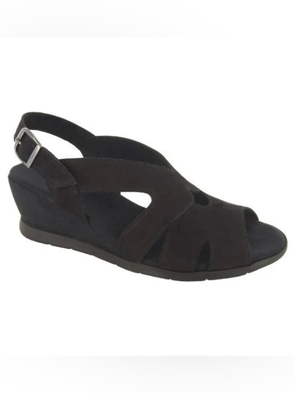 Arche Women's Nubuck Suede Cut-Out Slingback Wedge Sandals
